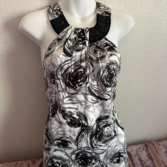 Iz Byer Women's Embellished Floral Satin Halter Top Size XL - Picture 1 of 7